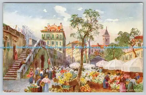 R751913 Nice Le Marche aux Fleurs Raphael Tuck and Sons H B Wimbush