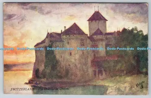 R751974 Schweiz The Chateau de Chillon Raphael Tuck and Sons Oilette Wide Wi