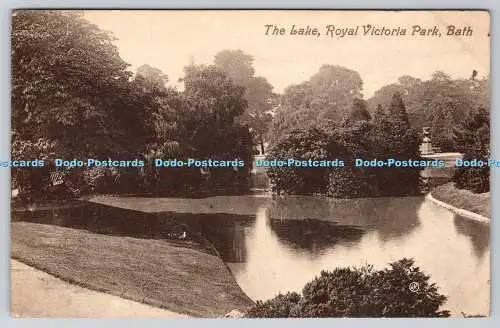 R752016 Bath Royal Victoria Park The Lake Valentine Serie 1912