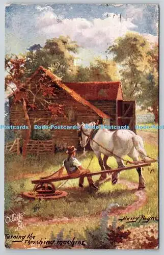 R750785 Drehen der Prügelmaschine Farm Life Raphael Tuck and Sons Oilette Po