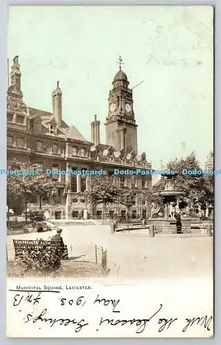 R750808 Leicester Municipal Square E T W D 1903