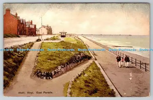 R752056 Rhyl East Parade Photochrom