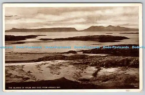 R752110 Die Inseln Rhum und Eigg von Arisaig Bay J B White Dundee Best of A