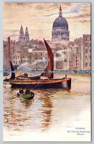 R750914 London St Paul vom Fluss Raphael Tuck and Sons Oilette Postkarte 625