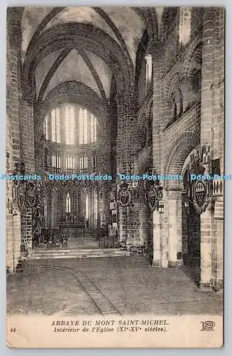 R750921 Abbaye du Mont Saint Michel Interieur de l Eglise XI XV siecles ND Phot