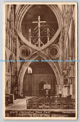 R750924 Wells Cathedral Nave East T W Phillips 1949