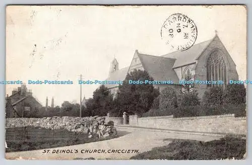 R752178 Criccieth St Deinol Church J W Bowen Stationer 1908