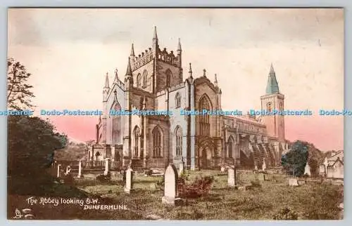 R752196 Dunfermline The Abbey Looking S W Tuck Collo Sepia Coloured Series No 86