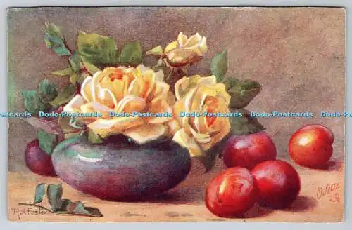 R752235 Roses and Plums Tuck Oilette No 3477 R A Foster