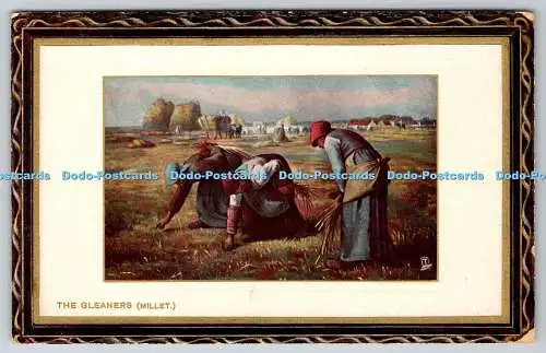 R752265 The Gleaners Gallery Pictures Tuck Framed Gem Glosso Series 5779 Millet