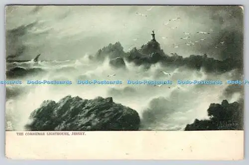 R752310 Jersey The Corbiere Lighthouse Tuck Emerald Rough Sea Series 6355 Channe