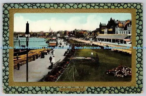 R752377 Morecambe Central Promenade and Winter Gardens Tuck Framed Gem Glosso Se