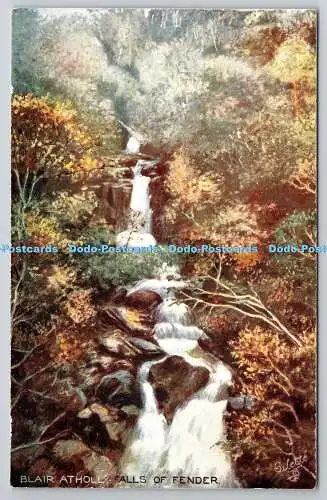 R751132 Blair Atholl Falls of Fender Raphael Tuck and Sons Oilette Postkarte 7005