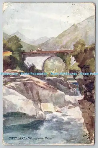 R751163 Schweiz Ponte Brolla Raphael Tuck and Sons Oilette Wide Wide World S