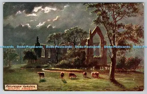 R752420 Malerische Yorkshire Bolton Abbey Yorkshire Abbeys Tuck Oilette 7738