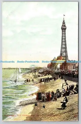 R751196 Blackpool The Tower and Beach Looking North Raphael Tuck and Sons View S