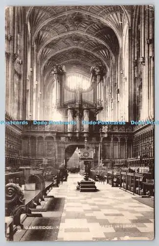 R751198 Cambridge Chapel Interior Raphael Tuck and Sons Town and City Serie 213