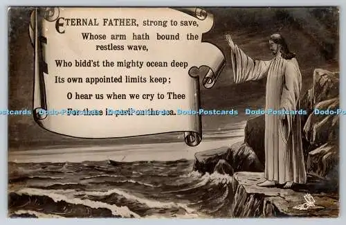 R752446 Eternal Father Strong to Save Illustrated Hymns Tuck 5183 RP