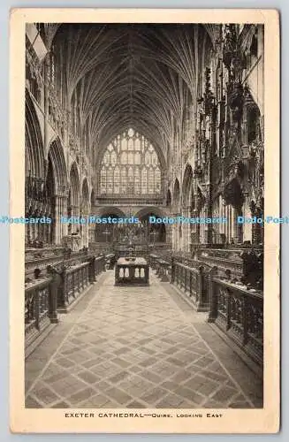 R751213 Exeter Cathedral Quire Looking East Raphael Tuck and Sons Ltd 1946