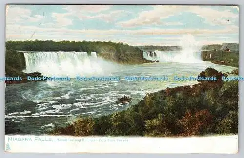 R752459 Niagarafälle Hufeisen und American Falls aus Kanada Tuck Serie Nr. 20