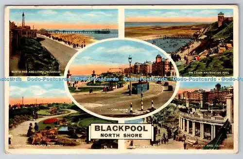 R752461 Blackpool North Shore Rockery and Cliffs Tuck 1952 Multi View