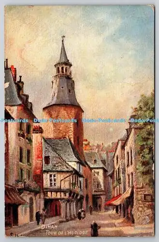 R751261 Bretagne Dinan Tour de L Horloge Raphael Tuck and Sons Oilette Serie 84