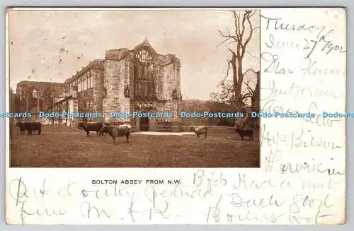 R752608 Bolton Abbey von N W PM Skipton 1902