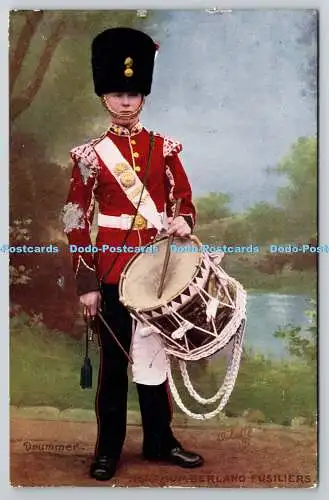 R752722 Northumberland Fusiliers Drummer Tuck Oilette 9 1914