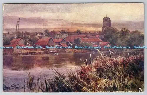 R751578 Norfolk Broads Beccles Raphael Tuck and Sons Oilette Serie III Postkarte