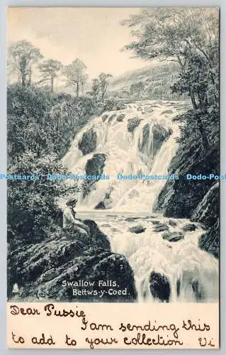 R752833 Bettwsy Coed Sallow Falls Tuck View Series 640 II F W Hayes