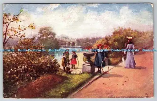 R751641 Huddersfield Greenhead Park Raphael Tuck and Sons Oilette Postkarte 7223