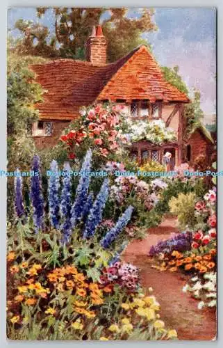 R752961 Cottage Gardens Tuck Oilette No 5300 1938