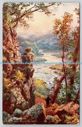 R752974 Malerische Grafschaften Yorkshire The Wharfe in der Nähe von Bolton Abbey Tuck Oilette