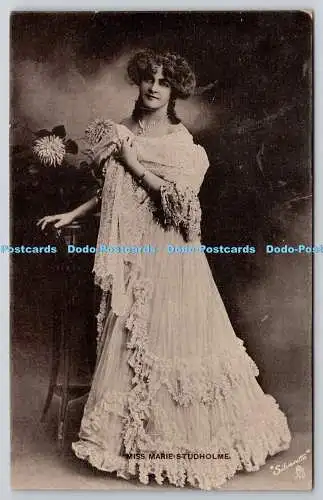 R752982 Miss Marie Studholme Celebrities of the Stage Tuck Silverette 6568