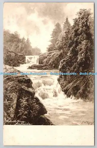 R752984 Ambleside Skelwith Force Tuck Lovely Lakeland Series III 6385 J W Hayes