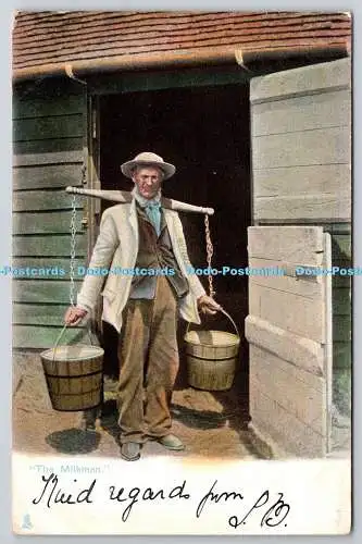 R752990 The Milkman Tuck Rural Life Serie 1422 PM Ilford 1905