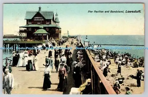 R751752 Lowestoft Pier Pavillon und Bandstand Raphael Tuck and Sons Excelsior Nr.