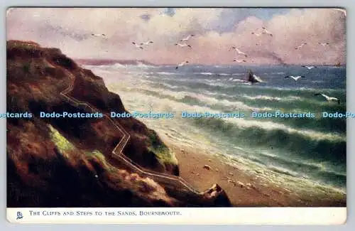 R751785 Bournemouth Die Klippen und Stufen zum Sand Raphael Tuck and Sons Post