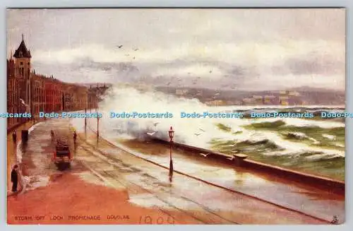 R751786 Douglas Storm off Loch Promenade Isle of Man Raphael Tuck and Sons Oilet