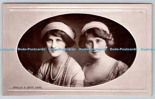 R751808 Phyllis and Zena Dare Rotary Photographic Silk Series 1911