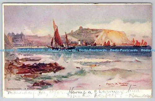 R751826 Scarborough A Breezy Day Frank H Mason 1902