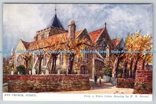 R753038 Sussex Rye Church The Water Colour Post Card W H Borrow