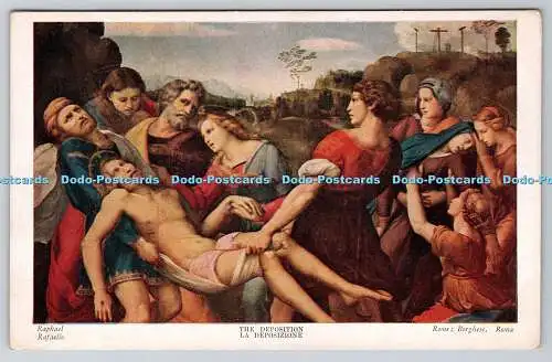 R753166 Rom Borghese The Deposition Raphael Medici Society London