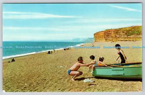 R753216 Burton Bradstock The Beach Postkarte