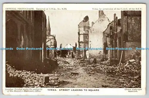 R753337 Ypern Street Leading to Square Crown Official Photograph G H Q No S 173