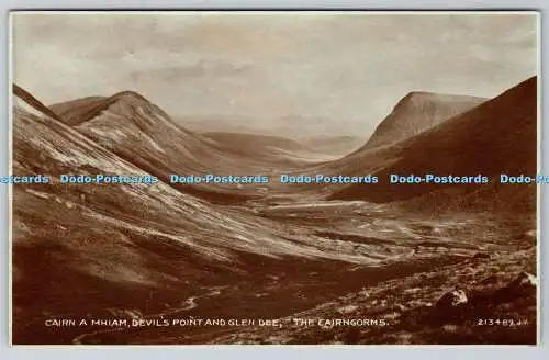 R753386 The Cairngorms Cairn a Mhiam Devils Point and Glen Dee Valentine RP 1935