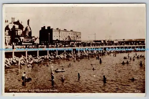 R753431 Weston Super Mare Marine Lake The R A Postkarten London RP