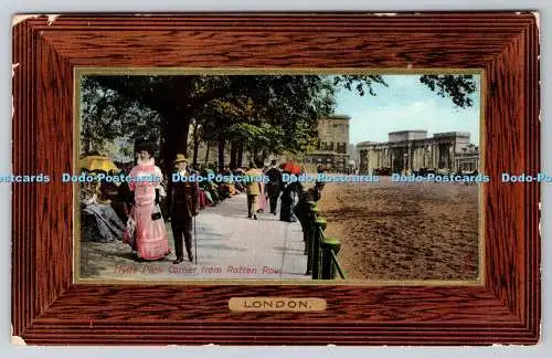 R753607 London Hyde Park Corner From Rotten Row Tuck Framed Gem Glosso PM West B