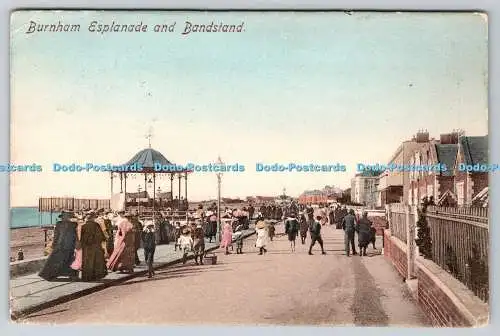 R753765 Burnham Esplanade and Bandstand J and B People 1904