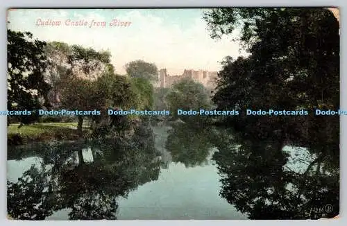 R753860 Ludlow Castle aus River Valentine Serie PM Bridgnorth 1907